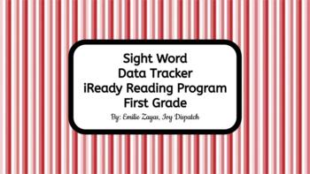 Preview of iReady First grade sight words data tracker