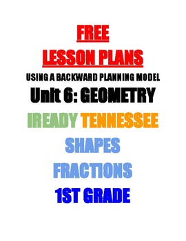 Preview of Ready Geometry Lesson Plans 1st Grade