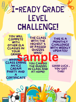 Preview of iReady Grade Level Competition poster
