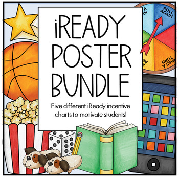 Preview of iReady Incentive Reward Chart Poster BUNDLE