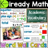 iReady Kindergarten Math Vocabulary Word Wall Cards