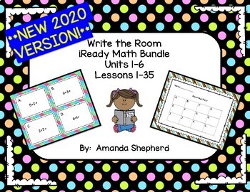 Preview of *2020 UPDATED VERSION* iReady Math First Grade Write the Room Units 1-6 Bundle