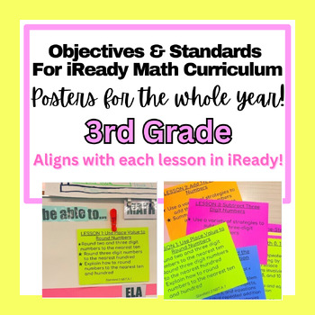 Preview of iReady Math Objectives & Standards - 3rd Grade