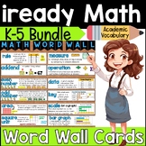 iReady Math Vocabulary Word Wall Cards / K-5 Bundle