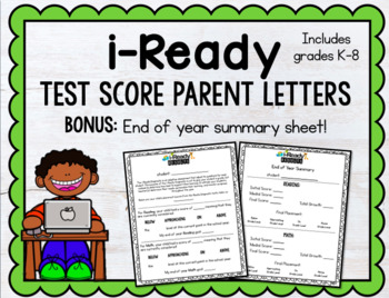 Preview of iReady Parent Letter
