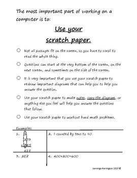 Preview of iReady Scratch Paper