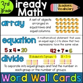 iReady Third Grade Math Vocabulary Word Wall Cards