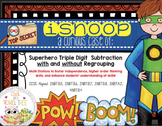 iSnoop: Superhero Triple Digit Subtraction with Regrouping