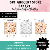 iSpy Worksheets: Bakery Section of Grocery Store