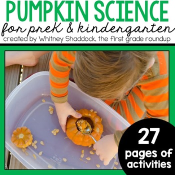Preview of Pumpkin Activities for Kindergarten Science Lessons