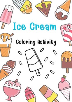 Preview of ice cream Coloring 10 Pages [Holiday Coloring Pages]
