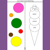 ice cream color matching - preschool Activity
