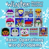 Holiday Mystery Picture Math Coloring Pages Winter Word Pr