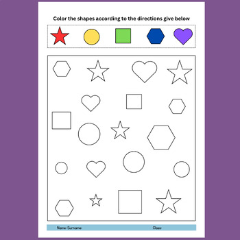 Preview of identify and Color shapes