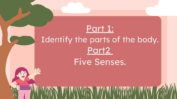 Preview of identifying the parts of the body and the five senses