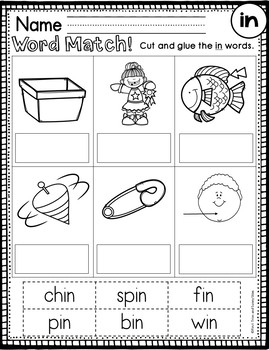 in word family worksheets in family worksheets in