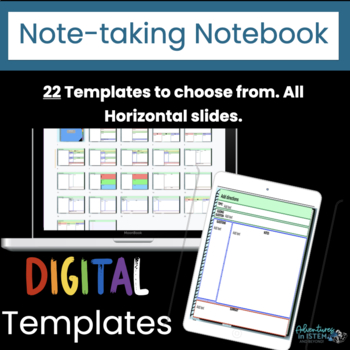 Preview of Google Slides Template Note-taking Digital Interactive Notebook Template 