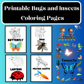 Preview of Printable Bugs and Insects  Coloring Pages