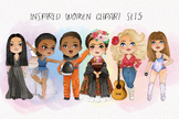 inspired women Clipart set5 instant download PNG file - 300 dpi