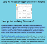 interactive Category Classification Template