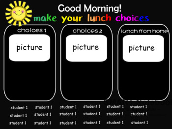 Preview of Interactive Lunch Count Editable