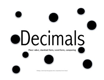 Preview of introduction to decimals