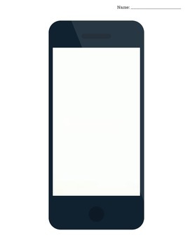 Iphones Blank Iphone Screen Printables For Multiple Activities