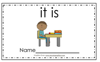 Preview of it, is - sight word book (fill in the blank)