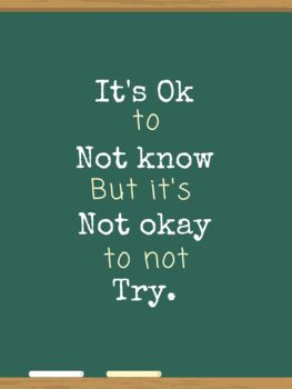 its okay not to know by Codie Freeman | TPT