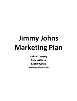 Preview of jimmy johns marketing plan