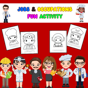 Preview of jobs & Occupation Coloring and Tracing Workbook