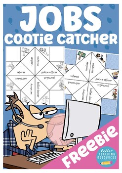 Preview of jobs cootie catcher game ESL English