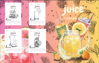Preview of juice coloring book: coloring book and educatif for children size 8.5 * 11 / 41
