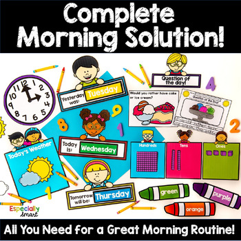 Preview of Morning Meeting Routine & Morning Work for Special Education and Kindergarten