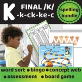 k, ck, ke, c (Spelling Activities for the Final /k/ Sound)