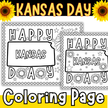 kansas day activities - Happy Kansas Day Coloring pages ( Kansas State ...