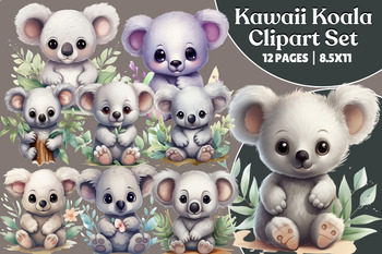 Colorful Koala Bear Faces Clip Art Set {Educlips Clipart} by Educlips