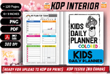 kids Daily Planner Colored- End of Year & Summer Math Art 
