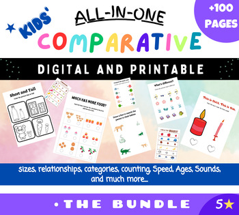 Preview of kids’ comparative guide: sizes, relationships, categories, Ages, and much more..