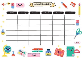 Preview of kids daily schedule, bookmarks for Printable, stickers ,printable Planner ,Weekl