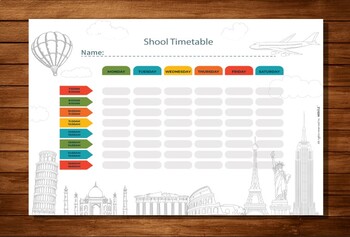 Preview of home school planner kids daily schedule, planner Printable, activates printable