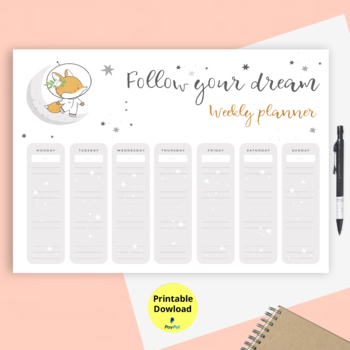 Preview of kids daily schedule, planner Printable,sticker book,printable Planner,to do list