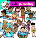 kids swimming clip art