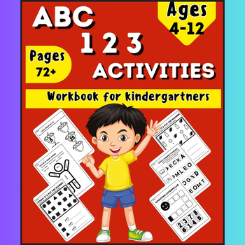 Preview of kindergarten ABC , 123 & coloring  math activity workbook