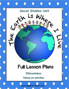 Preview of Where I Live Social Studies Unit with Lesson Plans - K, 1st & 2nd Grades