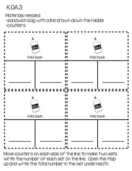 kindergarten interactive math journal koa3 by kristin