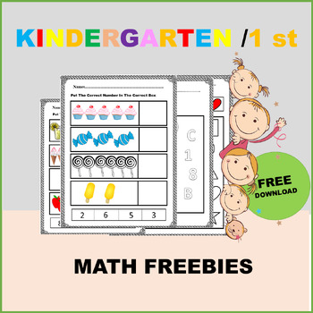 Preview of kindergarten Math & Shapes Worksheets