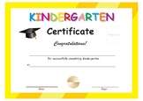 kindergarten certificate