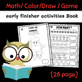 kindergarten:early finisher activities Book /Math-draw and