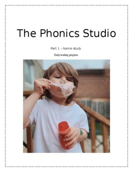 Preview of kindergarten reading program phonics Unit One Name study lesson plans
